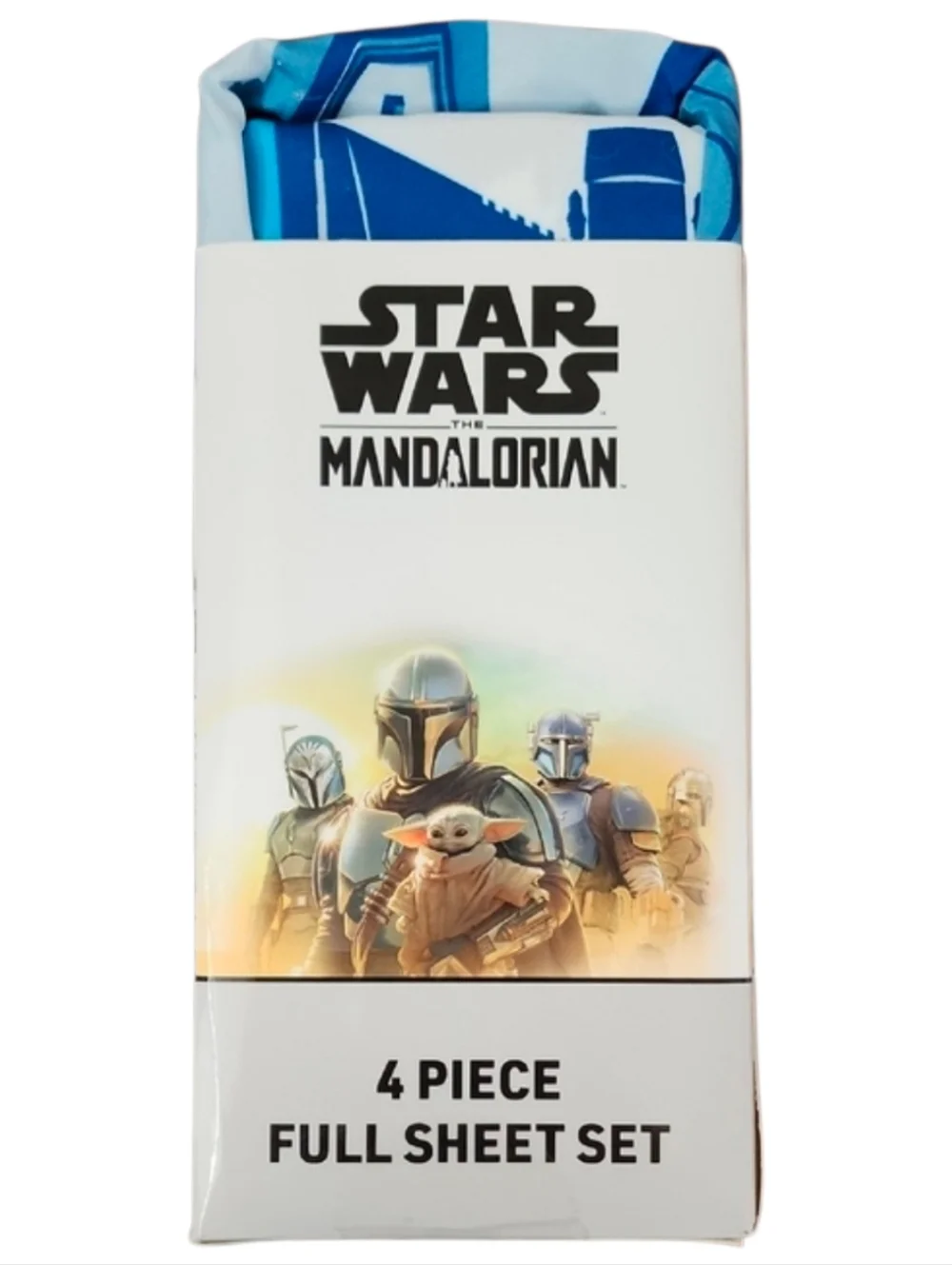 Star Wars Mandalorian Grogu 4 Piece Microfiber Full Sheet Set Bedding Set - New